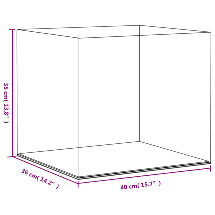 montre 40x36x35 cm akryl transparent