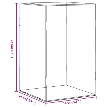 displaykasse transparent 14x14x22 cm akryl