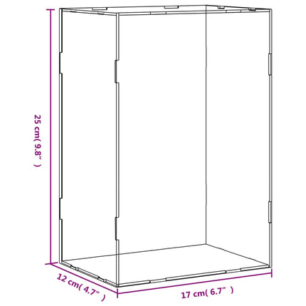 displaykasse transparent 17x12x25 cm akryl