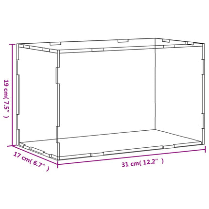 displaykasse transparent 31x17x19 cm akryl