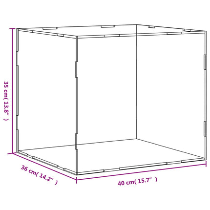 displaykasse transparent 40x36x35 cm akryl