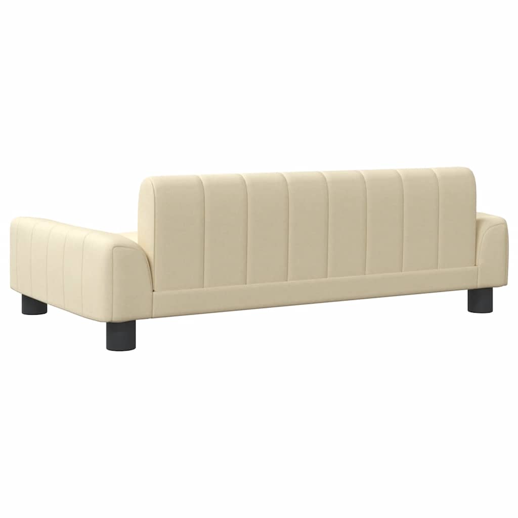 sofa til børn 90x53x30 cm stof cremefarvet