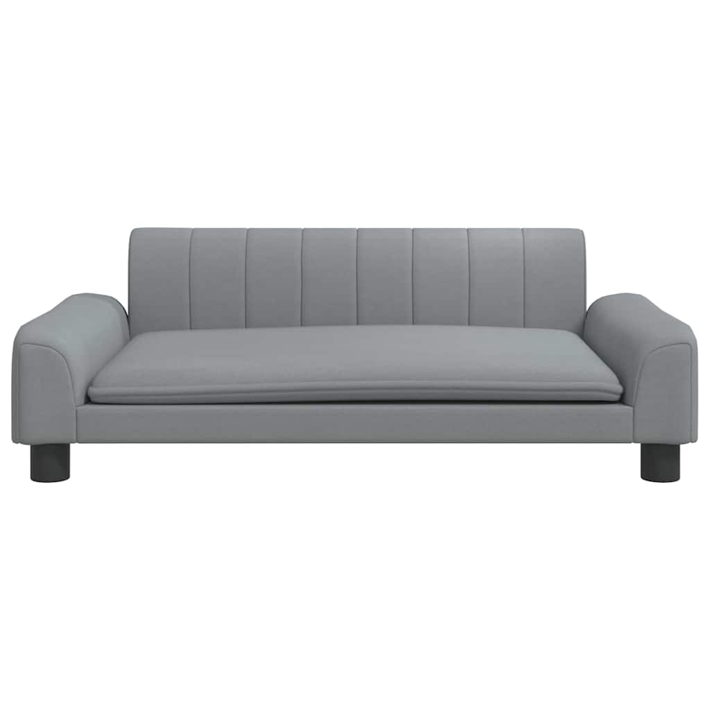 sofa til børn 90x53x30 cm stof lysegrå