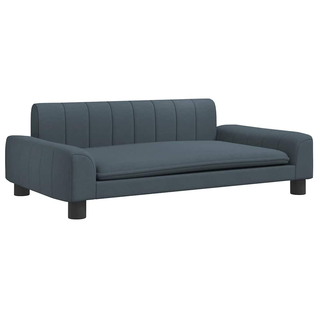 sofa til børn 90x53x30 cm stof mørkegrå