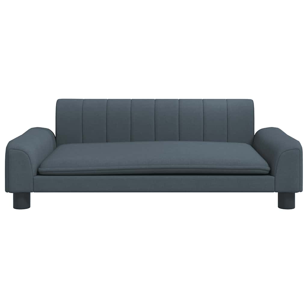 sofa til børn 90x53x30 cm stof mørkegrå