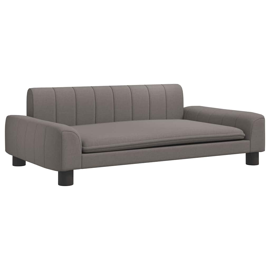 sofa til børn 90x53x30 cm stof gråbrun