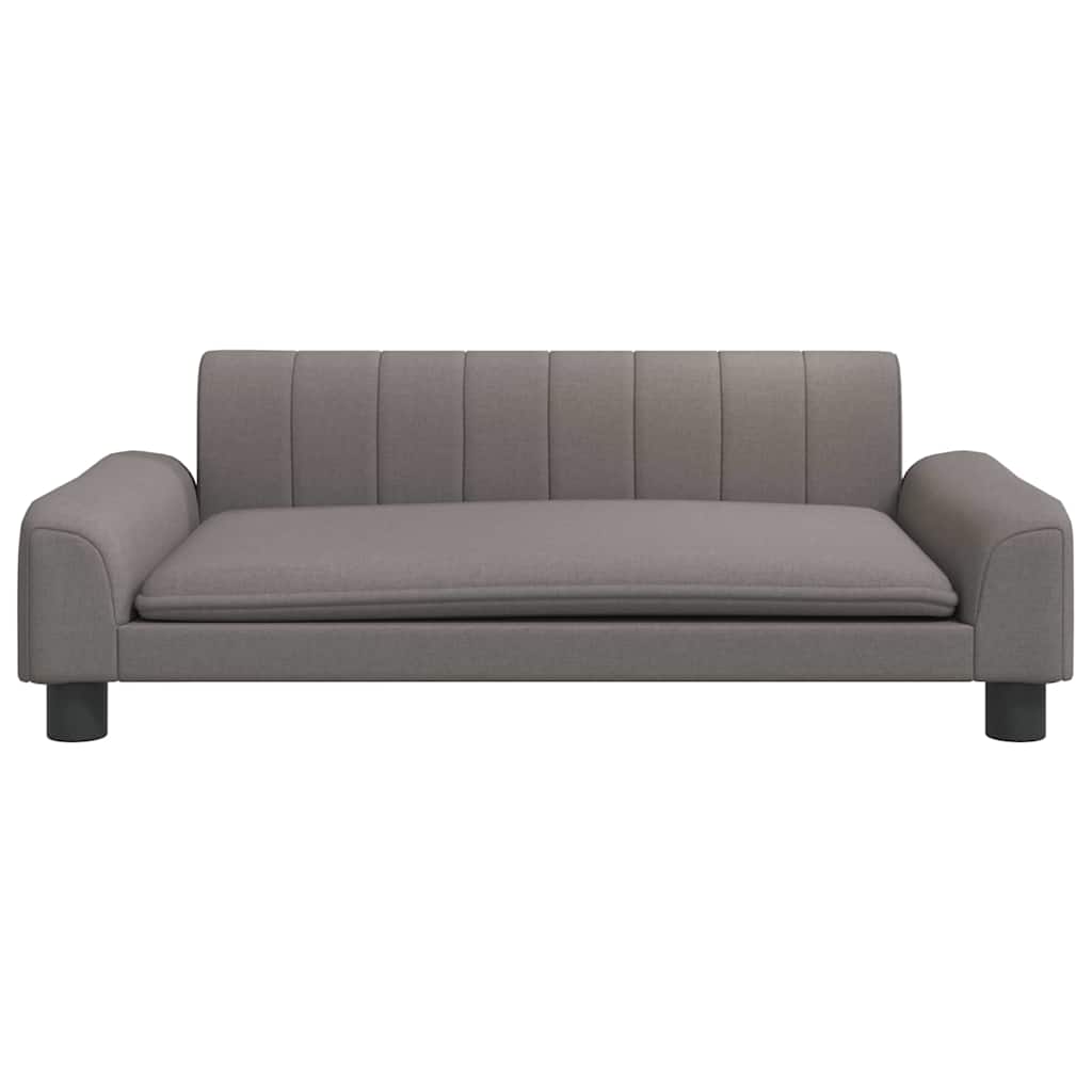 sofa til børn 90x53x30 cm stof gråbrun