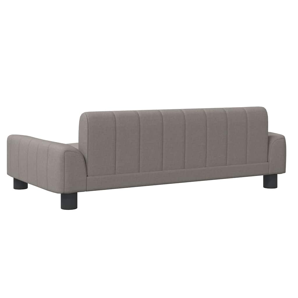 sofa til børn 90x53x30 cm stof gråbrun
