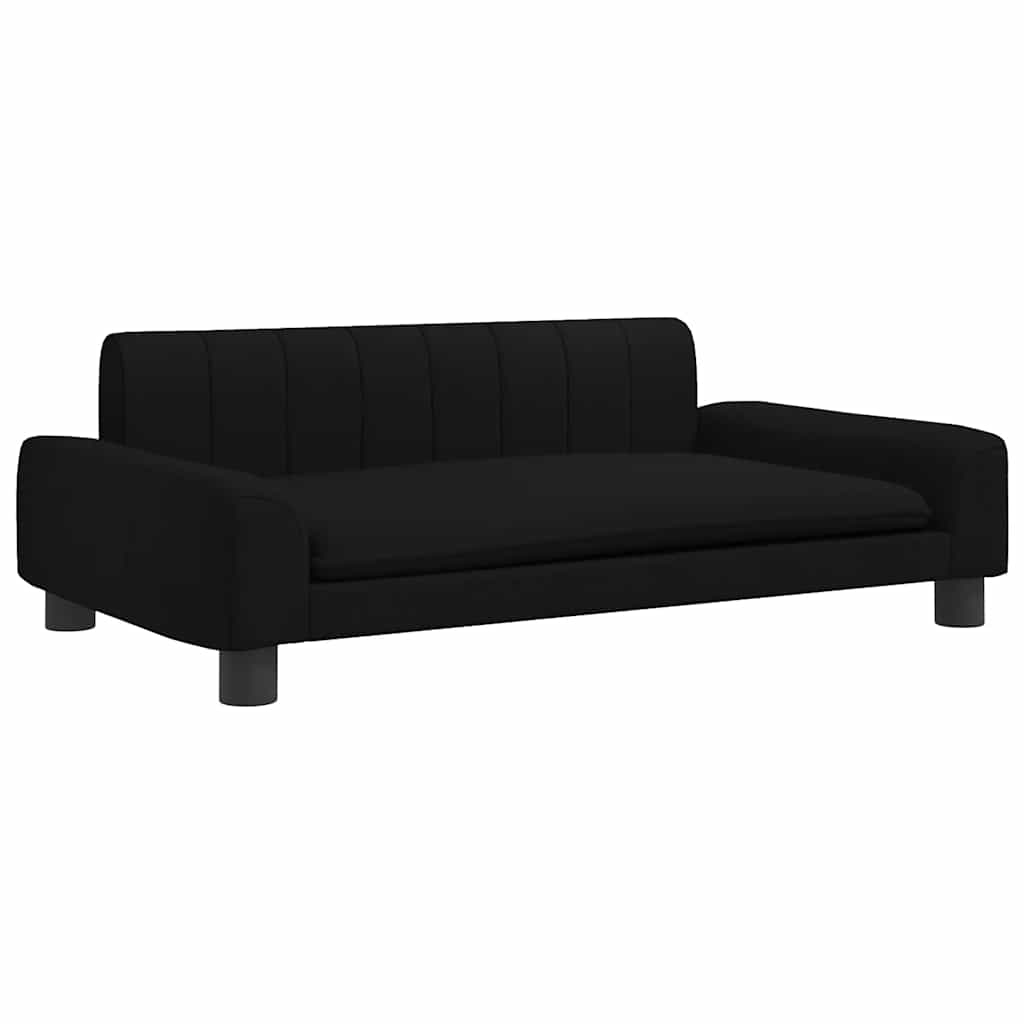 sofa til børn 90x53x30 cm stof sort