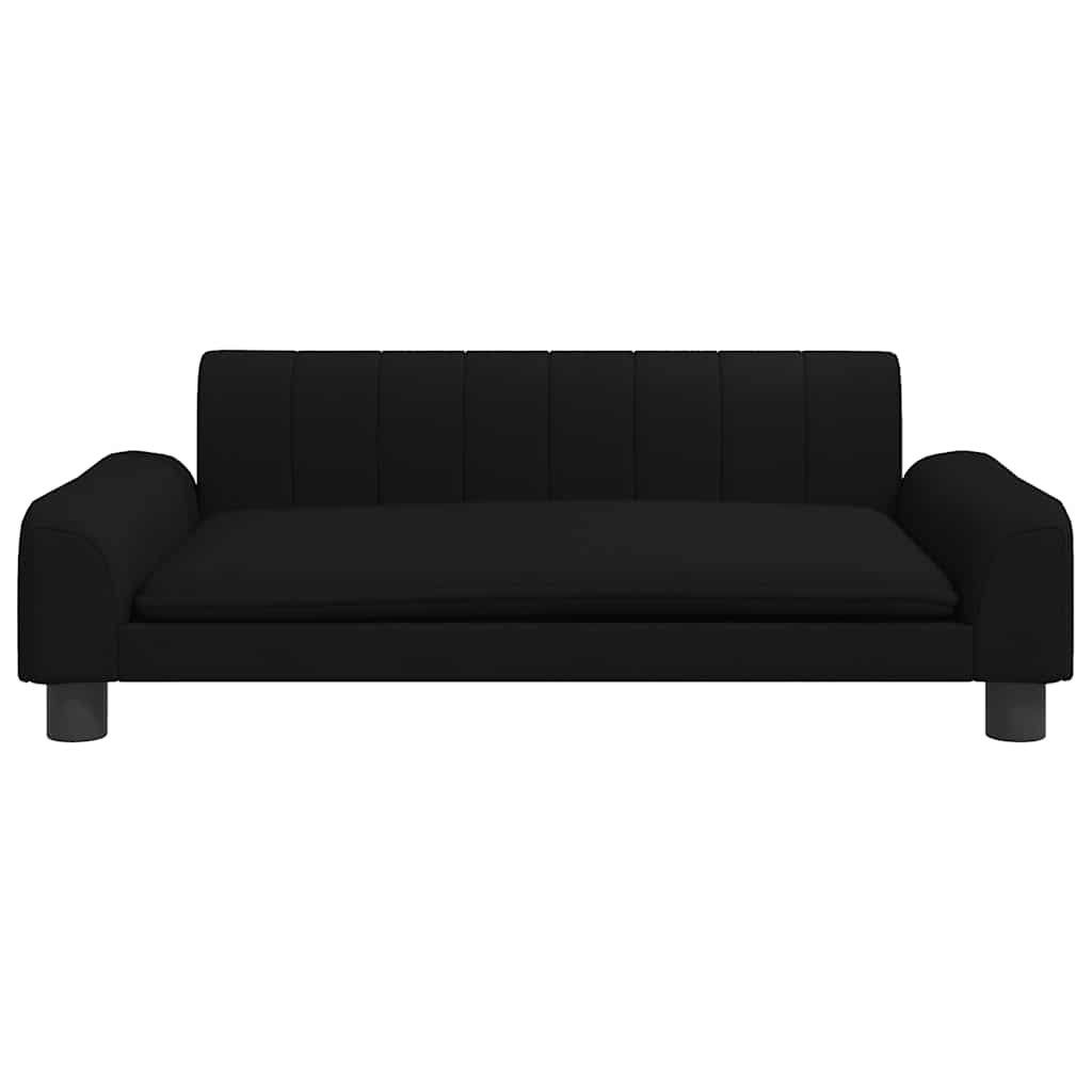 sofa til børn 90x53x30 cm stof sort
