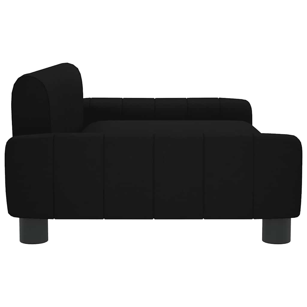 sofa til børn 90x53x30 cm stof sort