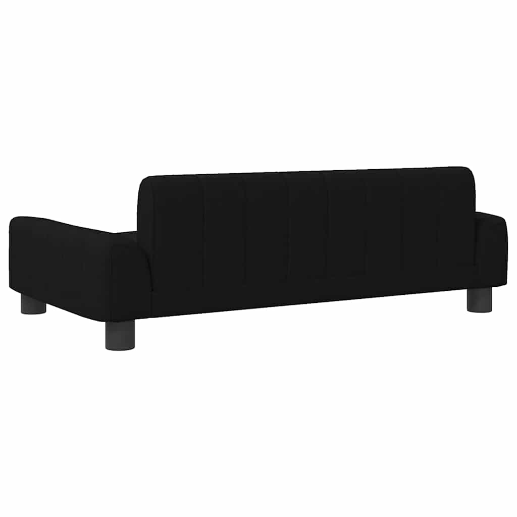 sofa til børn 90x53x30 cm stof sort