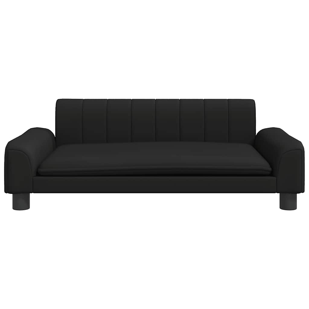 sofa til børn 90x53x30 cm kunstlæder sort