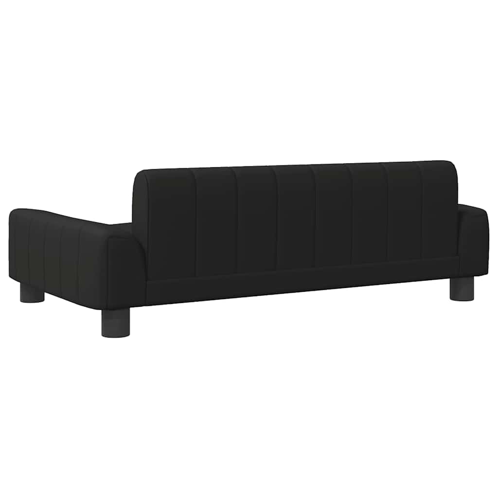 sofa til børn 90x53x30 cm kunstlæder sort