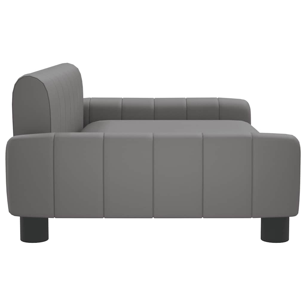 sofa til børn 90x53x30 cm kunstlæder grå