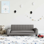 sofa til børn 90x53x30 cm kunstlæder grå