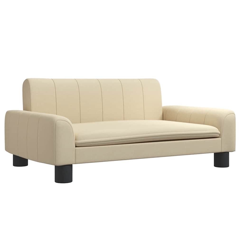sofa til børn 70x45x30 cm stof cremefarvet