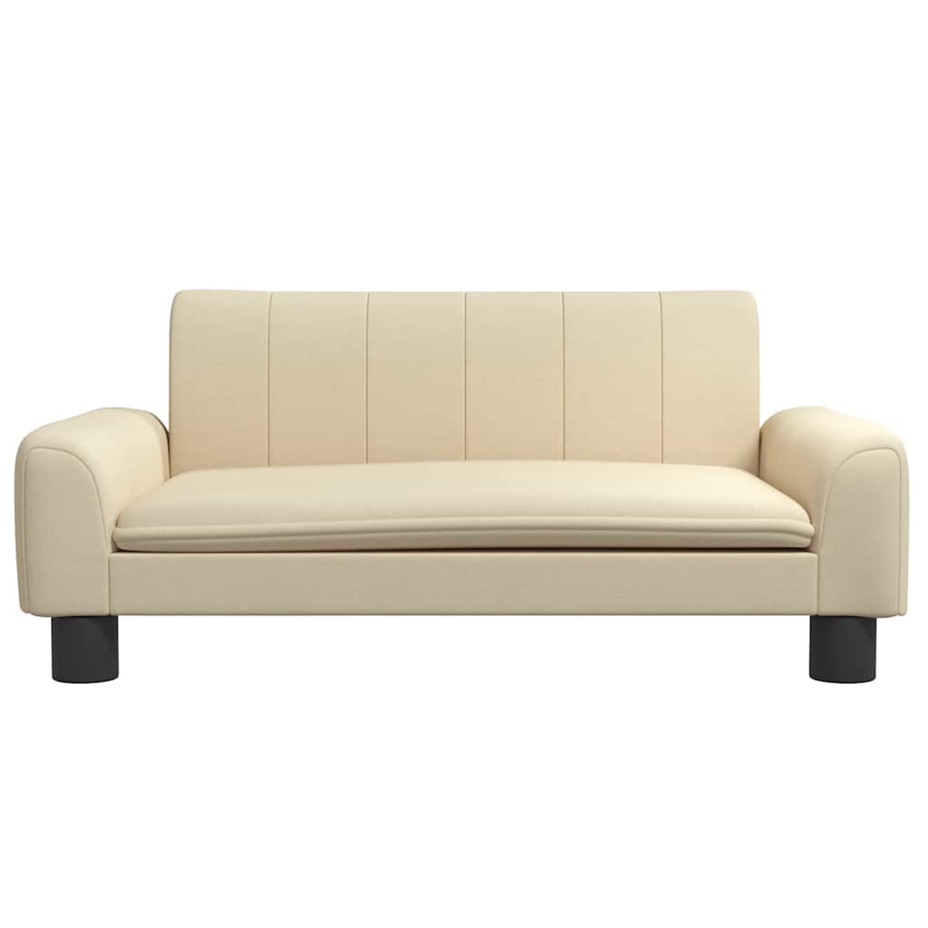 sofa til børn 70x45x30 cm stof cremefarvet