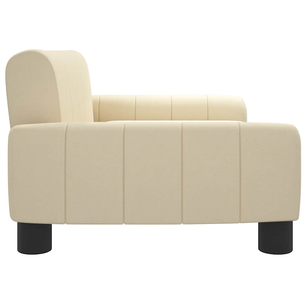 sofa til børn 70x45x30 cm stof cremefarvet