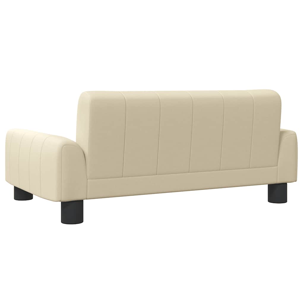sofa til børn 70x45x30 cm stof cremefarvet