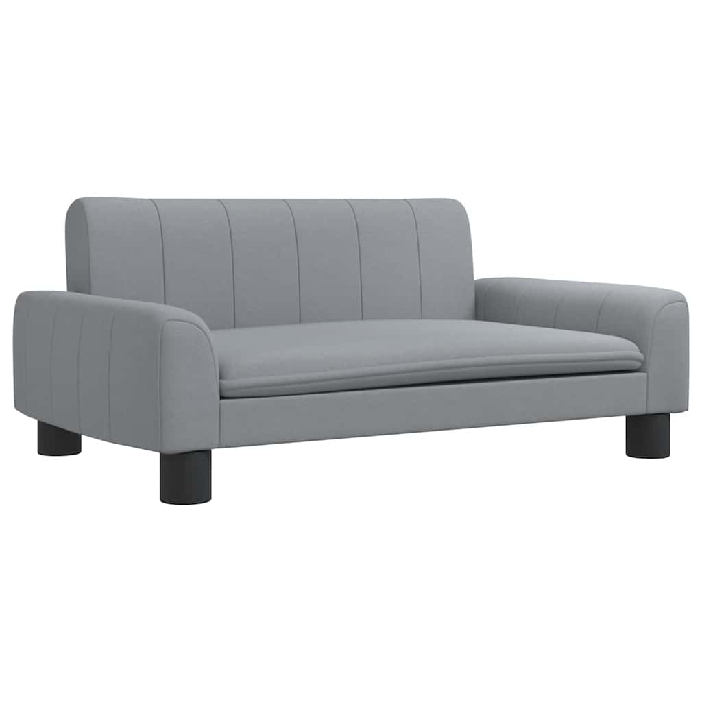 sofa til børn 70x45x30 cm stof lysegrå