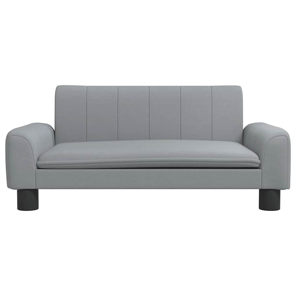 sofa til børn 70x45x30 cm stof lysegrå