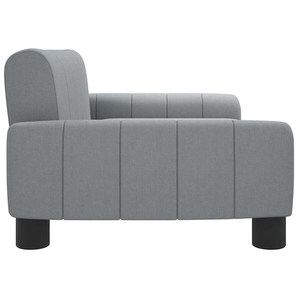 sofa til børn 70x45x30 cm stof lysegrå