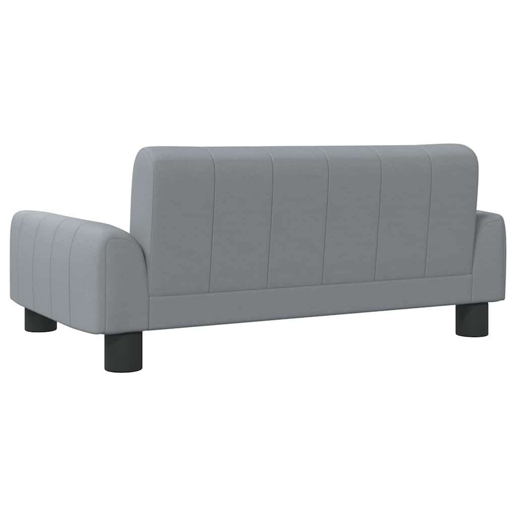 sofa til børn 70x45x30 cm stof lysegrå
