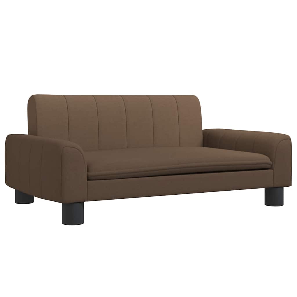 sofa til børn 70x45x30 cm stof brun