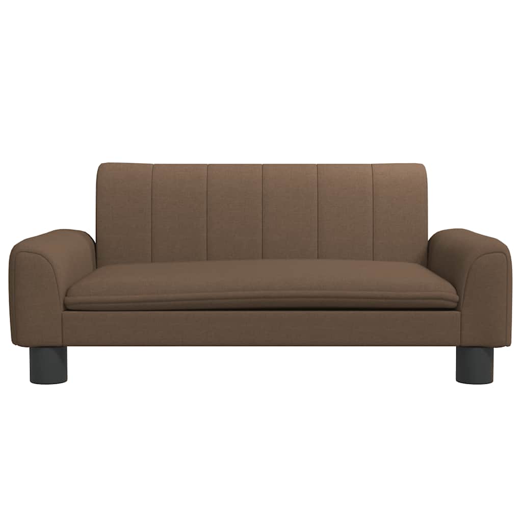 sofa til børn 70x45x30 cm stof brun