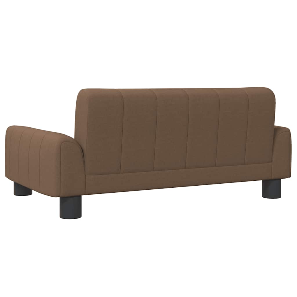 sofa til børn 70x45x30 cm stof brun
