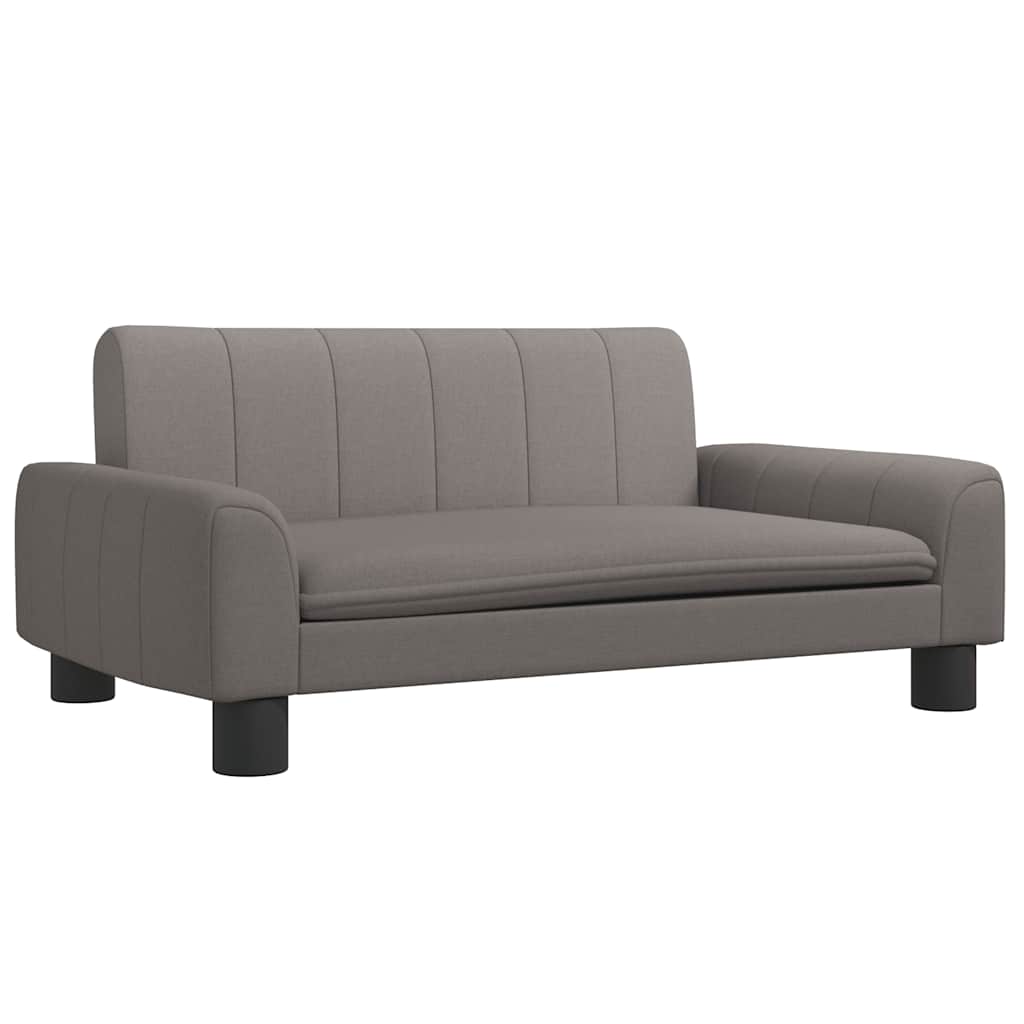 sofa til børn 70x45x30 cm stof gråbrun