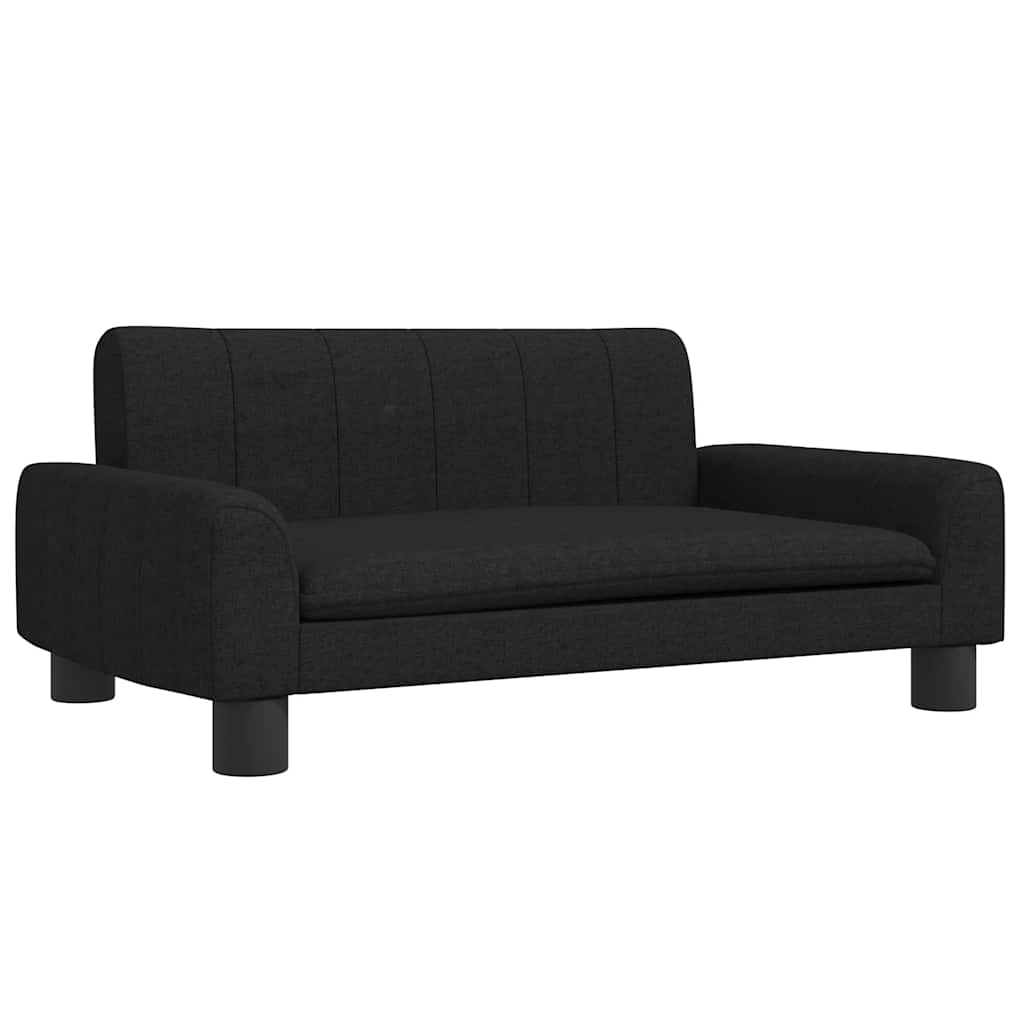 sofa til børn 70x45x30 cm stof sort