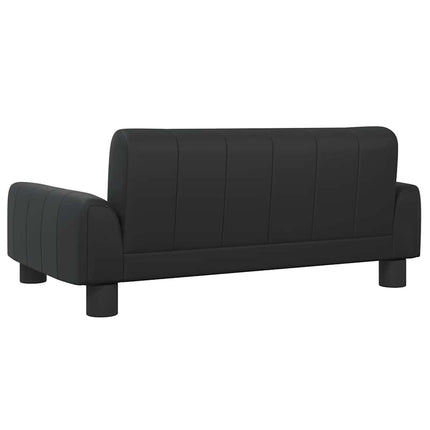 sofa til børn 70x45x30 cm kunstlæder sort