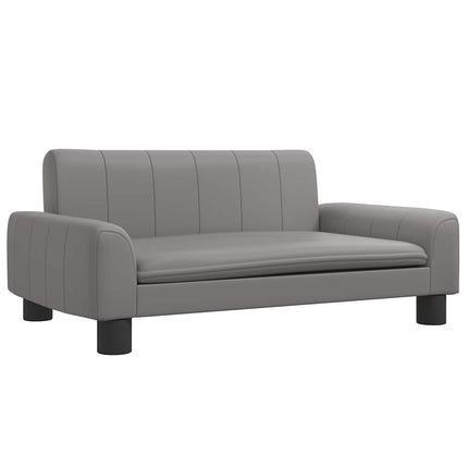 sofa til børn 70x45x30 cm kunstlæder grå