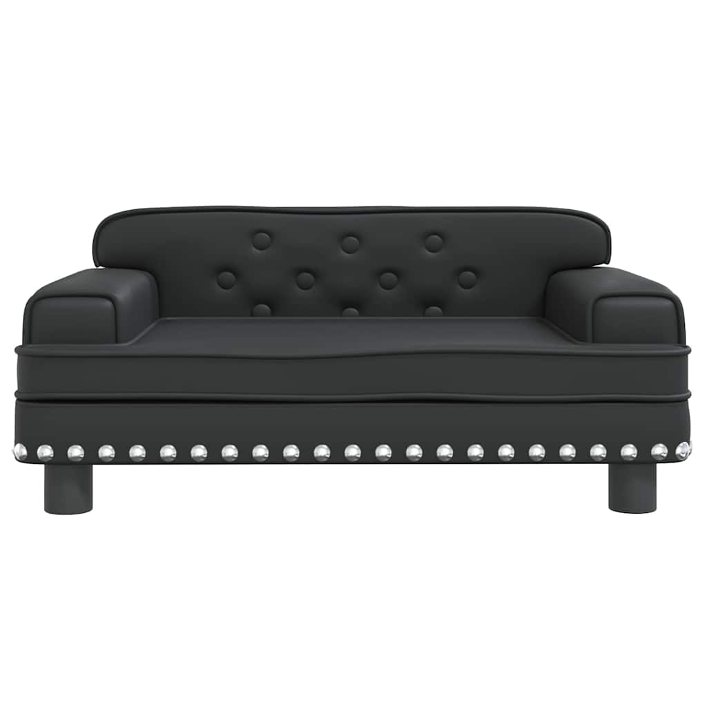 sofa til børn 70x45x30 cm kunstlæder sort