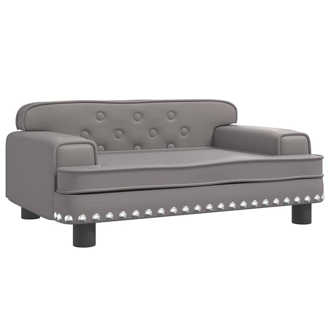 sofa til børn 70x45x30 cm kunstlæder grå