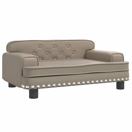 sofa til børn 70x45x30 cm kunstlæder cappuccinofarvet