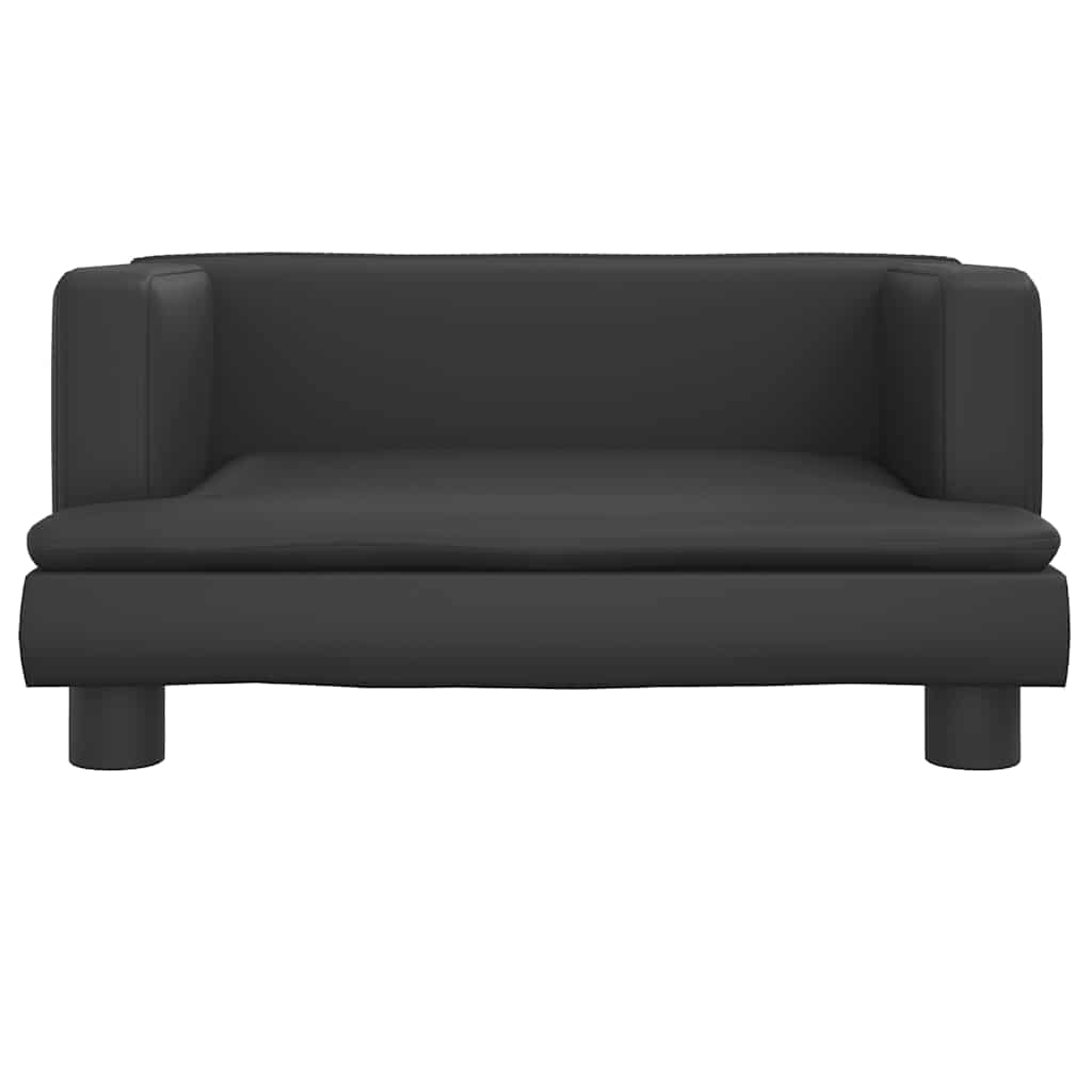 sofa til børn 60x40x30 cm kunstlæder sort