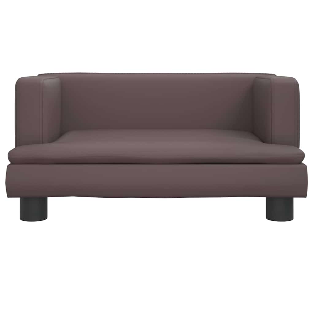 sofa til børn 60x40x30 cm kunstlæder brun