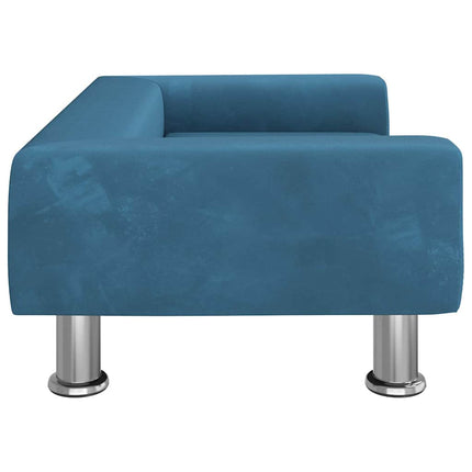 sofa til børn 70x45x26,5 cm fløjl blå