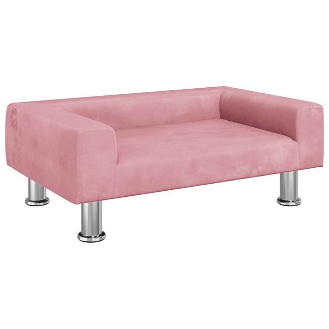 sofa til børn 70x45x26,5 cm fløjl lyserød