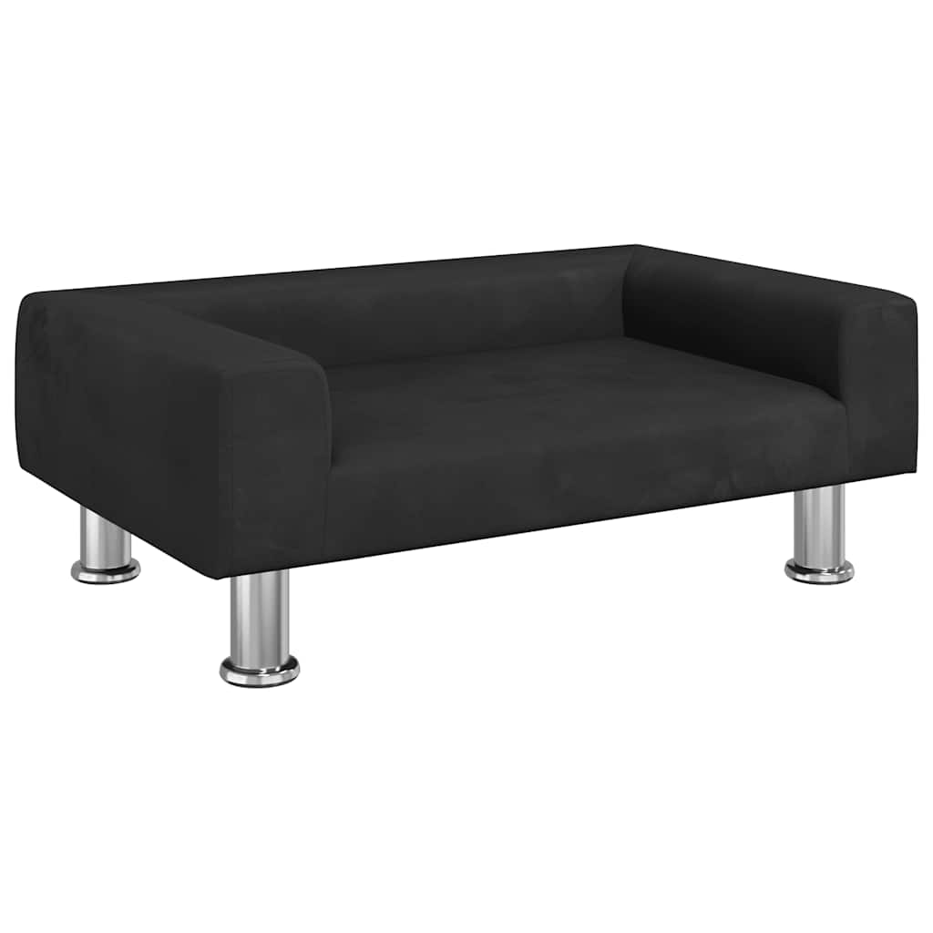 sofa til børn 70x45x26,5 cm fløjl sort