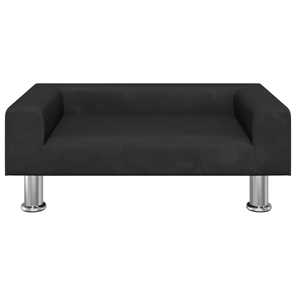 sofa til børn 70x45x26,5 cm fløjl sort