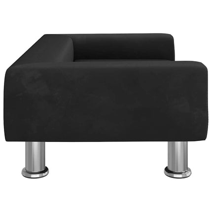 sofa til børn 70x45x26,5 cm fløjl sort