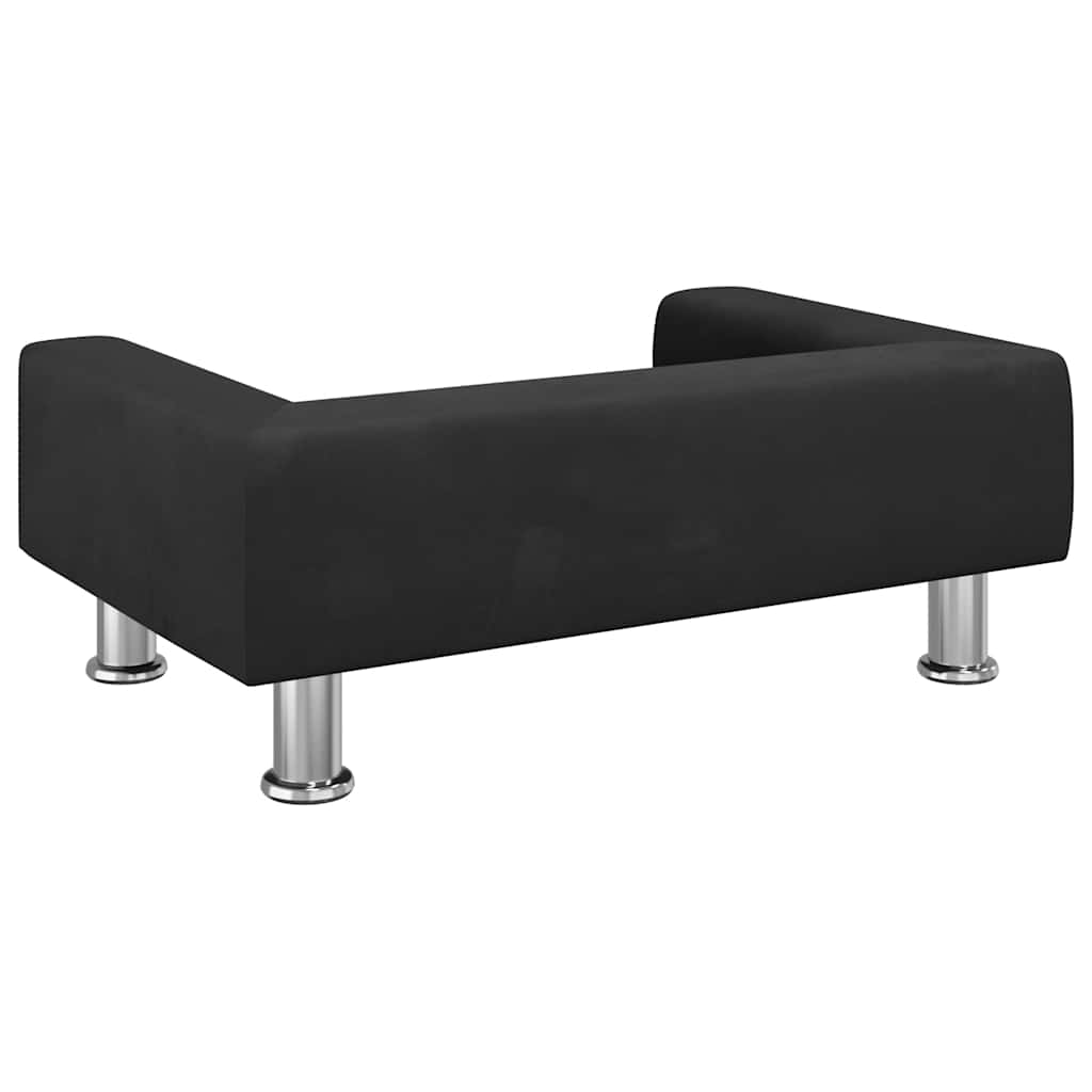 sofa til børn 70x45x26,5 cm fløjl sort