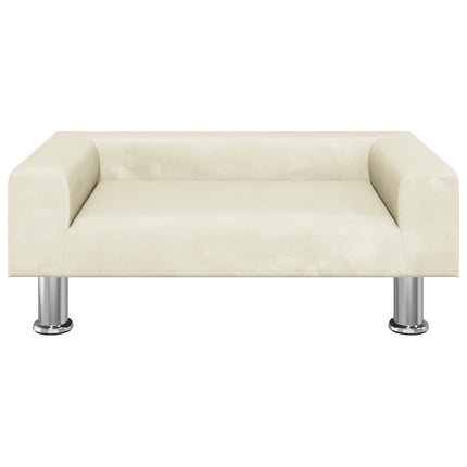 sofa til børn 70x45x26,5 cm fløjl cremefarvet