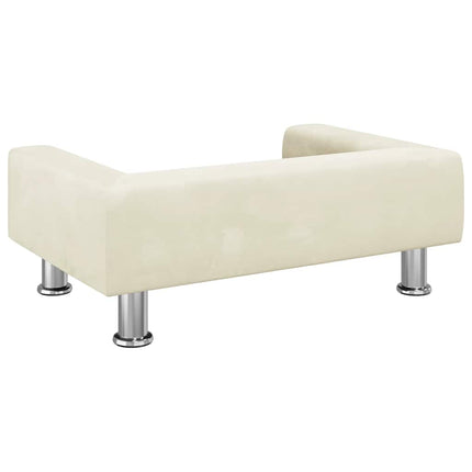 sofa til børn 70x45x26,5 cm fløjl cremefarvet