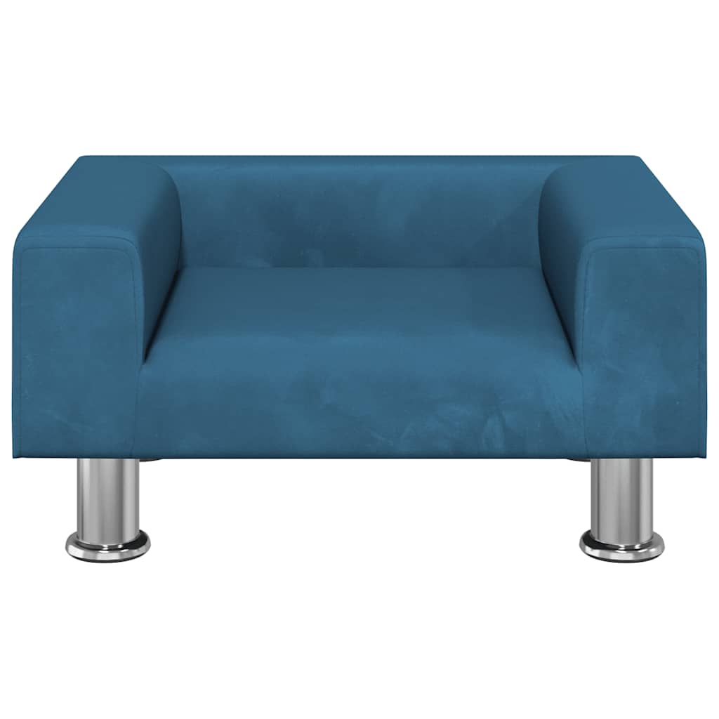 sofa til børn 50x40x26,5 cm fløjl blå