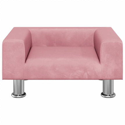sofa til børn 50x40x26,5 cm fløjl lyserød